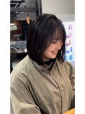 艶切りっぱなしボブ