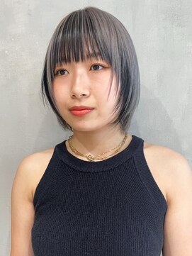 アイティーバイアルバム 下北沢店(IT by ALBUM) アッシュブラックブルーシルバーレイヤーカット_ba477711