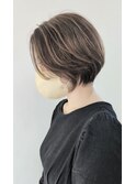 ショートボブ　ハイライト