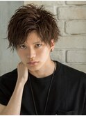 ソフトツイストハーフアップバング