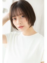 カバーヘア ブリス 戸田公園西口店(COVER HAIR bliss) シースルーバングひし形ショートマッシュボブZ戸田公園20代30代