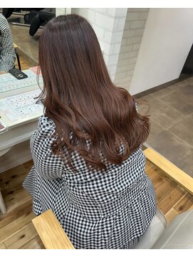 ピンクブラウン10代20代Aujuaトリートメント艶髪