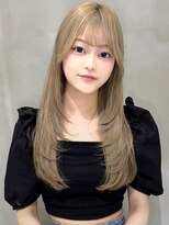 ロンド ジュルード 名古屋(Lond jeloud)&nbsp;ハイトーン×レイヤーカット レイヤー 前髪カット 韓国ヘア