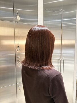 オーガニック リブ 川越(organic+live) 20代30代40代小顔切りっぱなし大人ボブ暖色系カラー