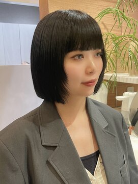 ロンド ボーイ 表参道(Lond BOY) ミニウルフ顔周りレイヤーカット前髪カット韓国ボブ表参道原宿