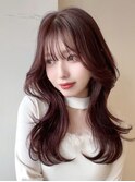 韓国レイヤーカット　韓国カラー
