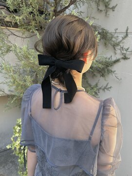 モノコウベ(MONO KOBE) ベロアリボン＊やわらかシニヨン