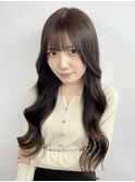 レイヤーカット/ミルクティーグレージュ/ダブルカラー/エクステ