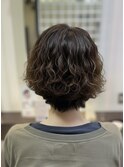 波巻きパーマ