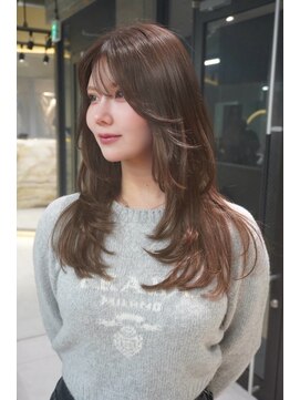 ロンドメリア 天神大名店(Lond Melia) 黒髪カタログ/オリーブグレー/ココアベージュ/小顔に見せるヘア