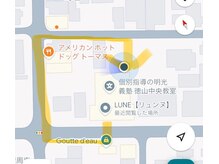 リュンヌ(LUNE)の雰囲気（当店の駐車場。黄色いお月様の看板が目印になってます。）