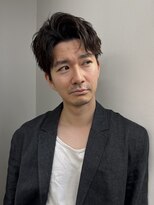 ガーデンタチカワネクスト(garden tachikawa next) 大人男子ヘアビジネスヘアアップバングセンターパート短髪30代