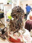 卒業式袴編み込みアレンジ【ヘアアレンジ　立川/立川南/浴衣】