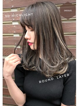 トルネード(TORNADO) チョコレートハイライトバレイヤージュラウンドレイヤー