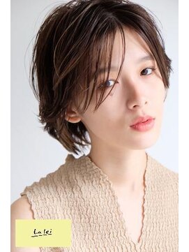 ラレイ(Lalei) 【表参道/青山】ベージュカラー×エッジショート【ささき】