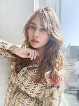 アルバム 銀座(ALBUM GINZA) カジュアルロング_ココアブラウンフリンジウェーブ_27705