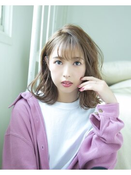 ロンド レグリーズ 立川(Lond leglise) 【槌矢圭悟】ベージュカラー/くびれミディアム/シースルーバング