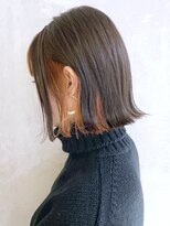 アイティー バイ アルバム 中野店(IT by ALBUM)&nbsp;インナーオレンジ_ホワイトアッシュショートパーマ_ba312401