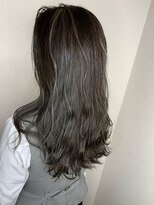 モルニ(MORNI)&nbsp;アッシュグレー_マロンベージュ Aラインボブ かきあげ