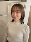 【Lib】韓国風くびれボブ×赤みを消した柔らかベージュ