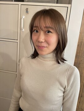 リブ(Lib) 【Lib】韓国風くびれボブ×赤みを消した柔らかベージュ