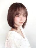 ボブウルフ外国人風カラー韓国ツヤカラー透明感20代30代40代