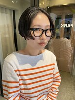パーク(PARK)&nbsp;大人可愛いハンサムショート黒髪ショートマッシュショート