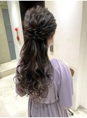 ハーフアップスタイル♪
