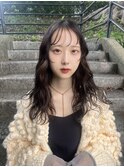 黒髪/オリーブグレー/ココアベージュ/小顔/クラゲヘアー