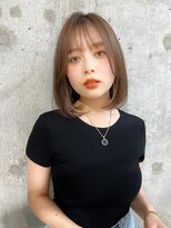 ハローバイシー 仙台(Hello by Sea)&nbsp;切りっぱなしボブ×ニュアンスカラー外ハネボブ[仙台]