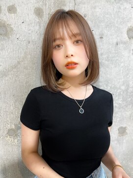 ハローバイシー 仙台(Hello by Sea) 切りっぱなしボブ×ニュアンスカラー外ハネボブ[仙台]