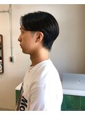 メンズスタイル/ツーブロック/黒髪/センターパート