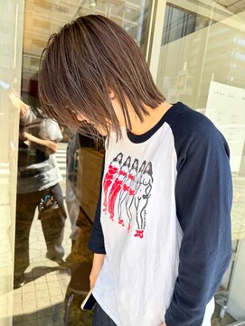 ハマモト ヤマ オオサカ(ハマモト Yama Osaka) 切りっぱなしロブ/ハイライトグレージュ