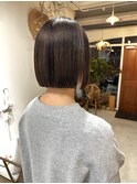小顔ボブ 切りっぱなしボブ