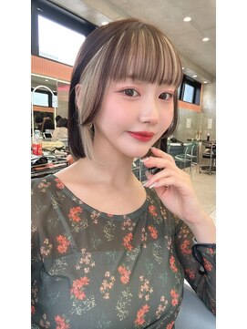 ロンド ストラーダ 心斎橋(Lond strada) レイヤーボブ×ハイトーン[心斎橋/髪質改善]