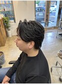 ブルーブラック/スペインカール/スパイキーショート/守谷