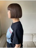 ワンレングスボブヘア/コンパクトボブ/切りっぱなしボブ/ボブ