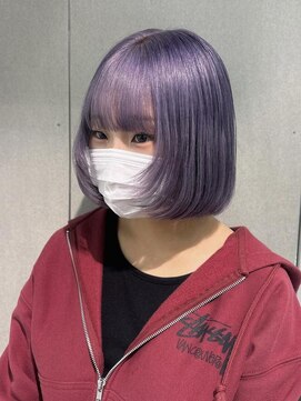 ジェム(GEM) 【暖音】ラベンダーカラーで可愛いボブハイトーン