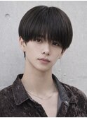 ラウンドマッシュショートナチュラルシースルーマッシュ