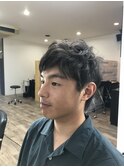 ツーブロック 無造作パーマ