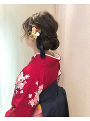 【下北沢＊I'll b hair＊】袴に似合う!ウネウネ編みおくれ毛ヘア