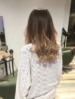 ヘアースパリゾート リアン 燕三条店(Lien)&nbsp;バレイヤージュ＿ミルクティベージュ