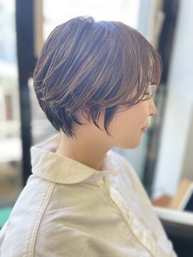 ヌード(NUDE) 「NUDE」#ことりベージュ ココアベージュ 大人ショートボブ