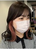 インナーカラーケアブリーチイヤリングカラーハイライトレイヤー