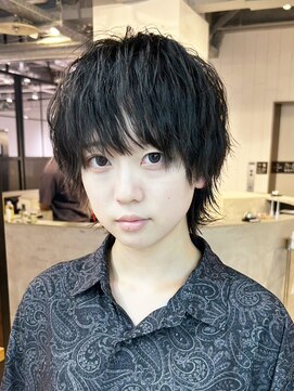 アイティーバイアルバム 下北沢店(IT by ALBUM) 中性メンズウルフ__ハッシュカットフルバング_ba474442