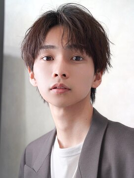 ゼロ 渋谷(XeRo) メンズ韓国シースルーマッシュ【無造作緩めスパイラルパーマ】