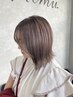 【脱白髪染】カット+脱白髪染めハイライト+Aujua TR+salom￥19800→16500