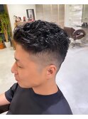 オールバックパーマ