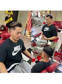 -80's American barber shop-