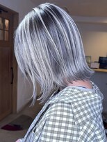 ブレイズヘアー(BLAZEhair) 【王道Style】ホワイトグレージュバレイヤージュ×ブリーチ2回